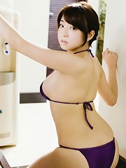 Busty asian babe is adorable in her skimpy lace lingerie