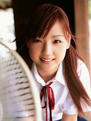 Cute gravure princess is adorable in her school girl uniform