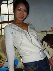 Lovely Asian ex-girlfriend shows her white panties and tight pussy