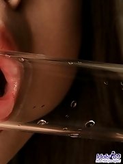 Sexy Japanese tramp is kinky and smiles as she shows her hot ass and tits