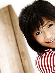 Sasa Handa pretty Asian teen has a nice ass and big tits and a great smile